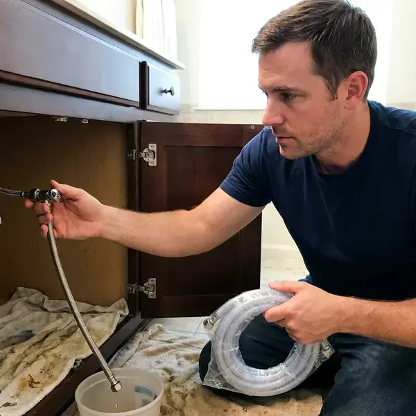 FKM Plumbing technician providing water leak repair in Riverside, CA